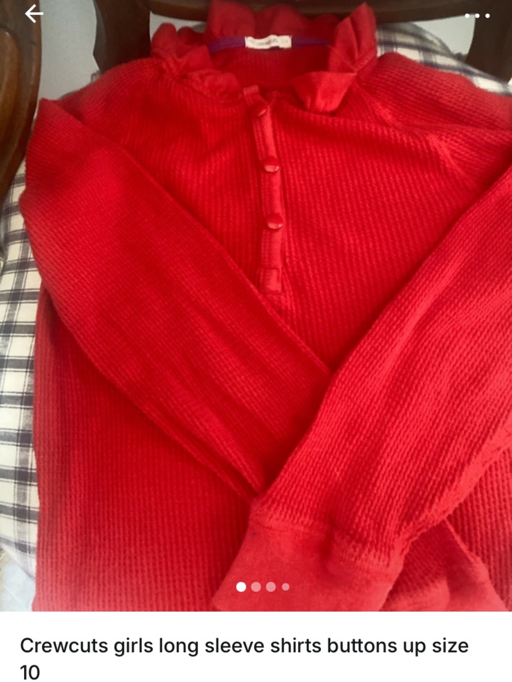 Girls crewcuts gorgeous red top size 10 perfect condition